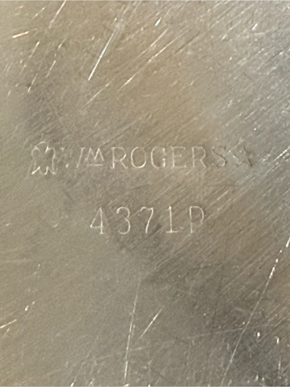 Vintage Wm Rogers 1970s Silver Plate 12.25” Round Serving Tray 4371P Eagle Star